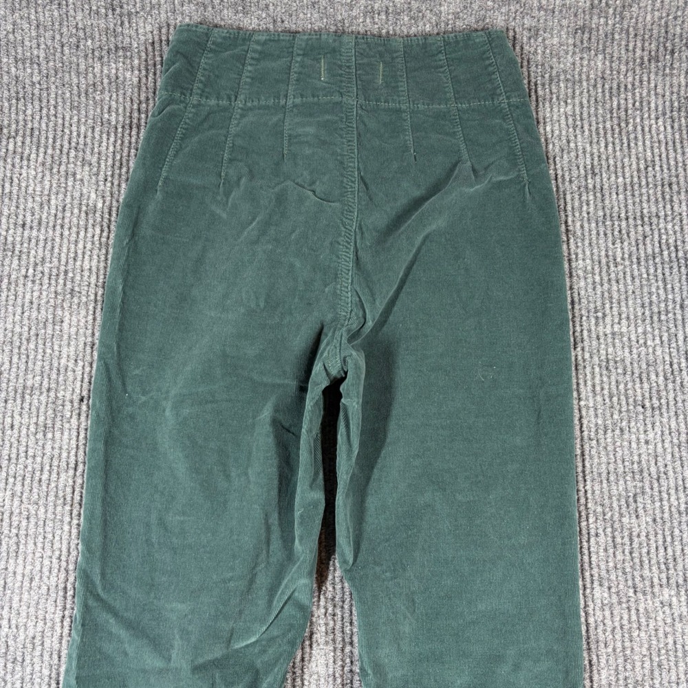 We The Free Free People Green Corduroy Flare Pants High Rise Size 26 - Picture 5 of 8